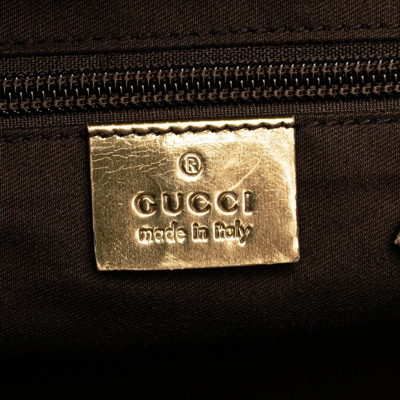 Gucci GG Canvas Web Handbag Bruin