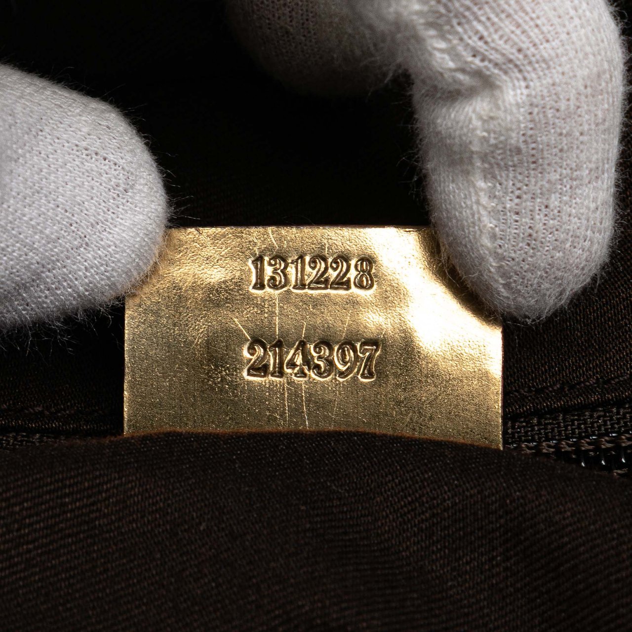 Gucci GG Canvas Web Handbag Bruin