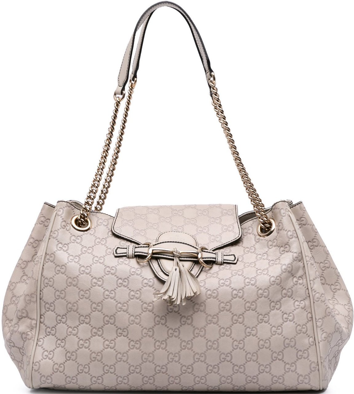 Gucci Large Guccissima Emily Chain Shoulder Bag Bruin