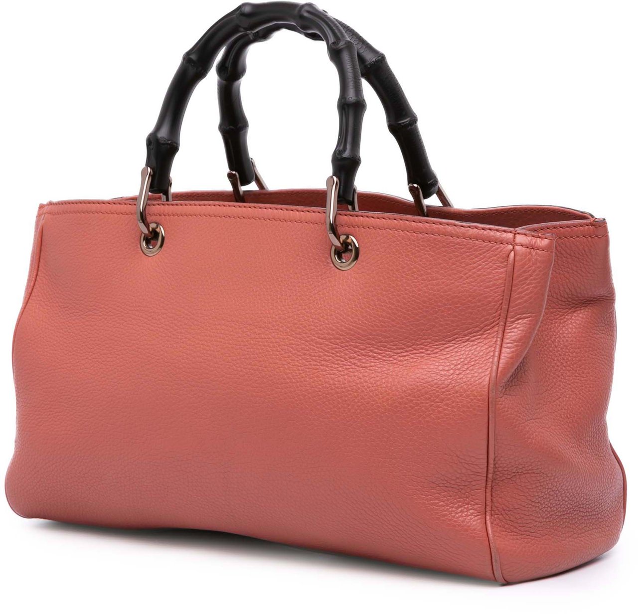 Gucci Medium Calfskin Bamboo Shopper Satchel Roze
