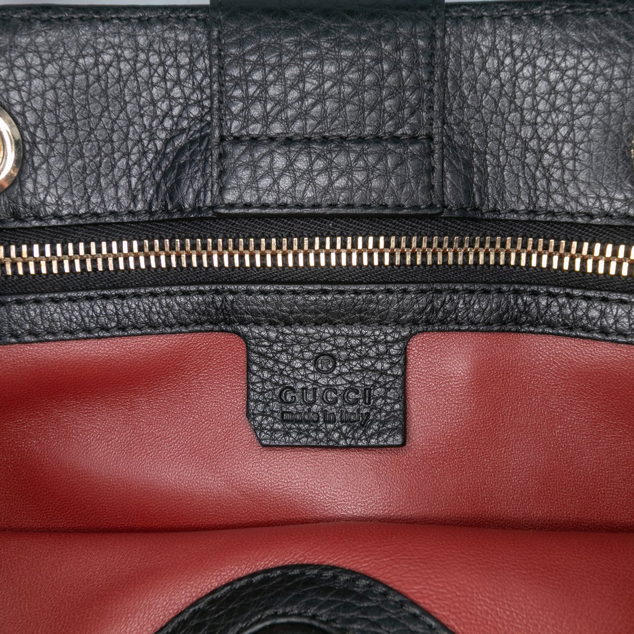 Gucci Medium Pony Hair Bamboo Shopper Satchel Oranje