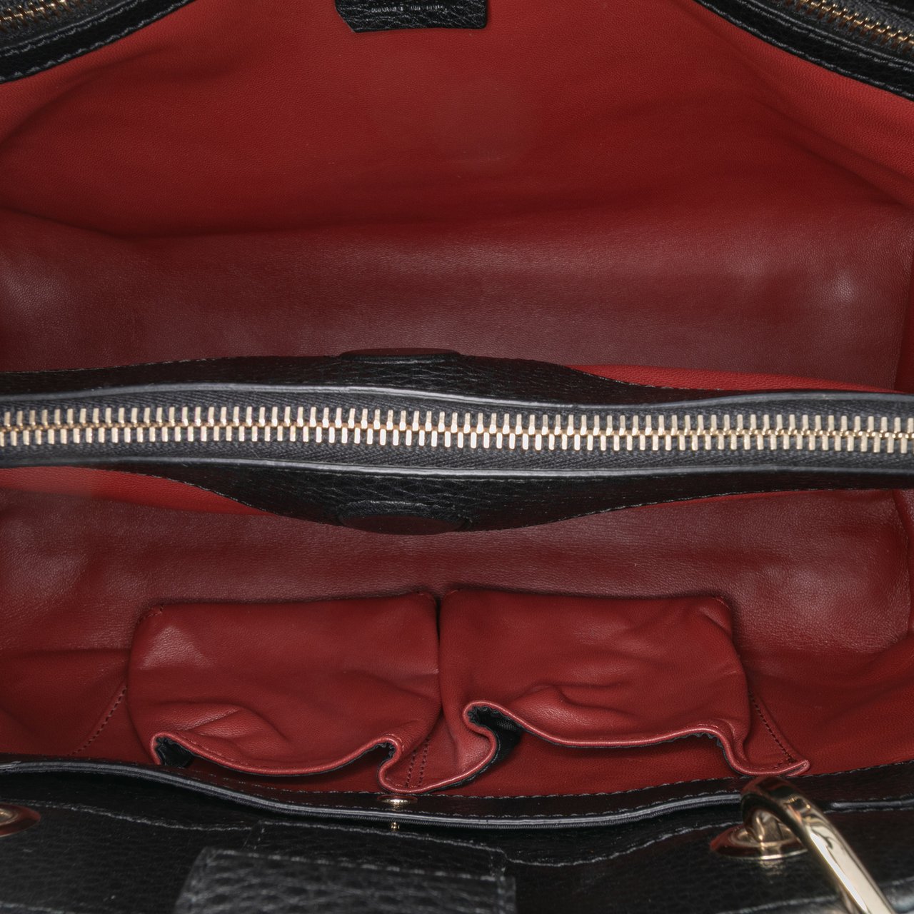 Gucci Medium Pony Hair Bamboo Shopper Satchel Oranje