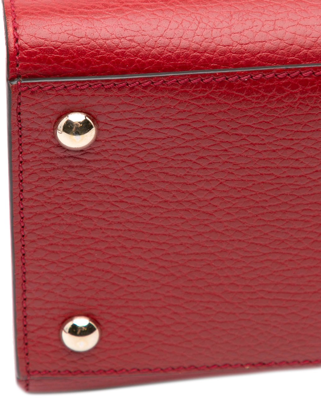 Gucci Medium Dollar Calf Soho Top Handle Convertible Tote Rood