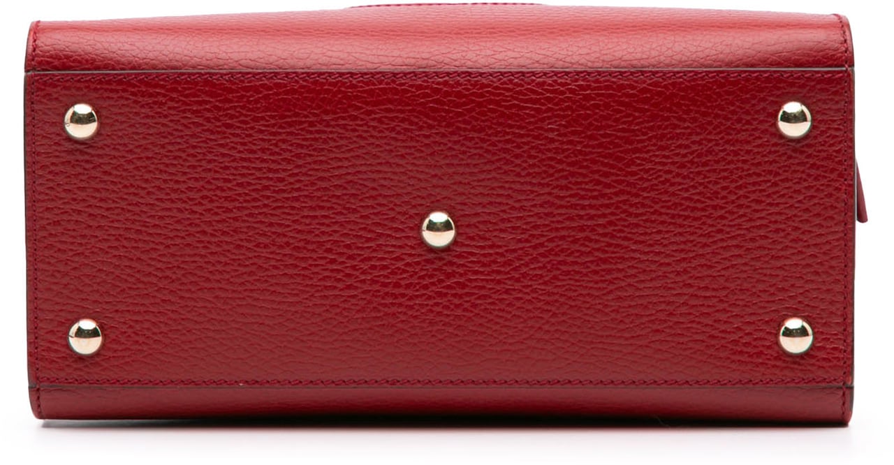 Gucci Medium Dollar Calf Soho Top Handle Convertible Tote Rood