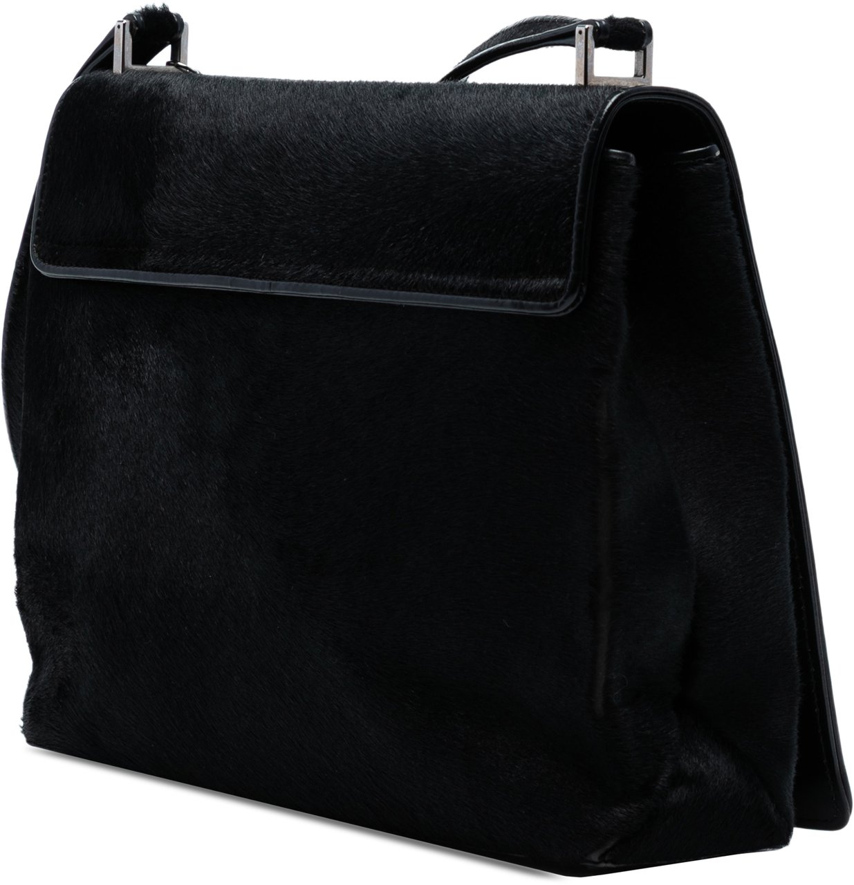 Gucci Pony Hair Shoulder Bag Zwart