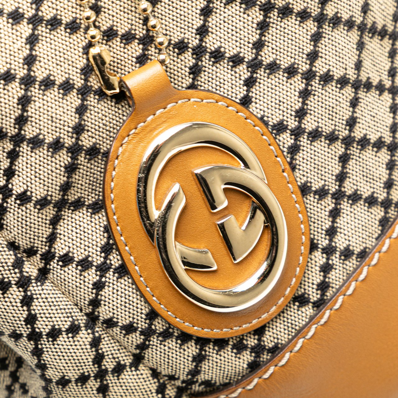 Gucci Diamante Canvas Sukey Satchel Bruin