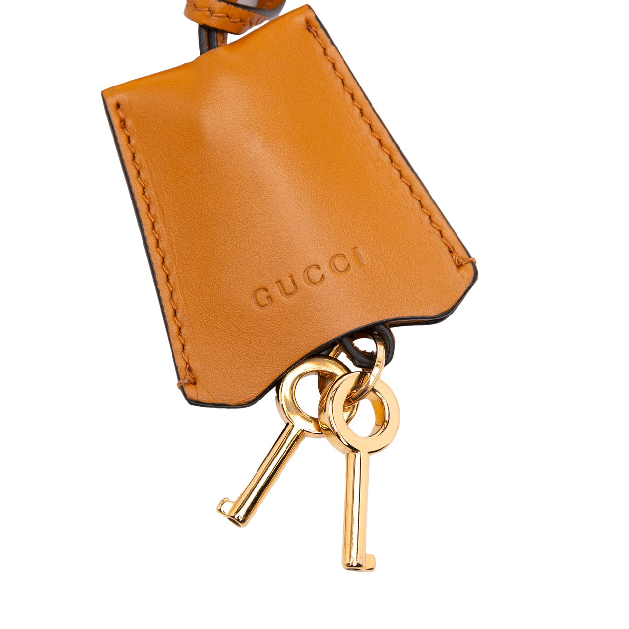 Gucci GG Supreme Saddle Padlock Crossbody Bruin