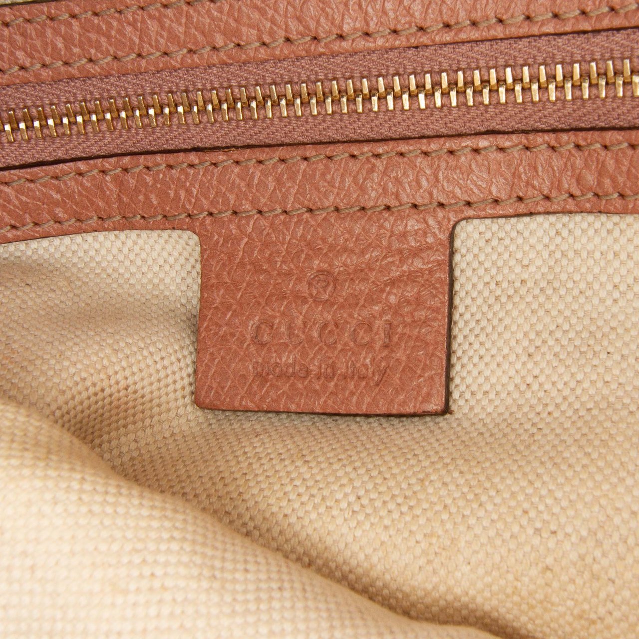 Gucci Medium GG Canvas Bree Satchel Bruin