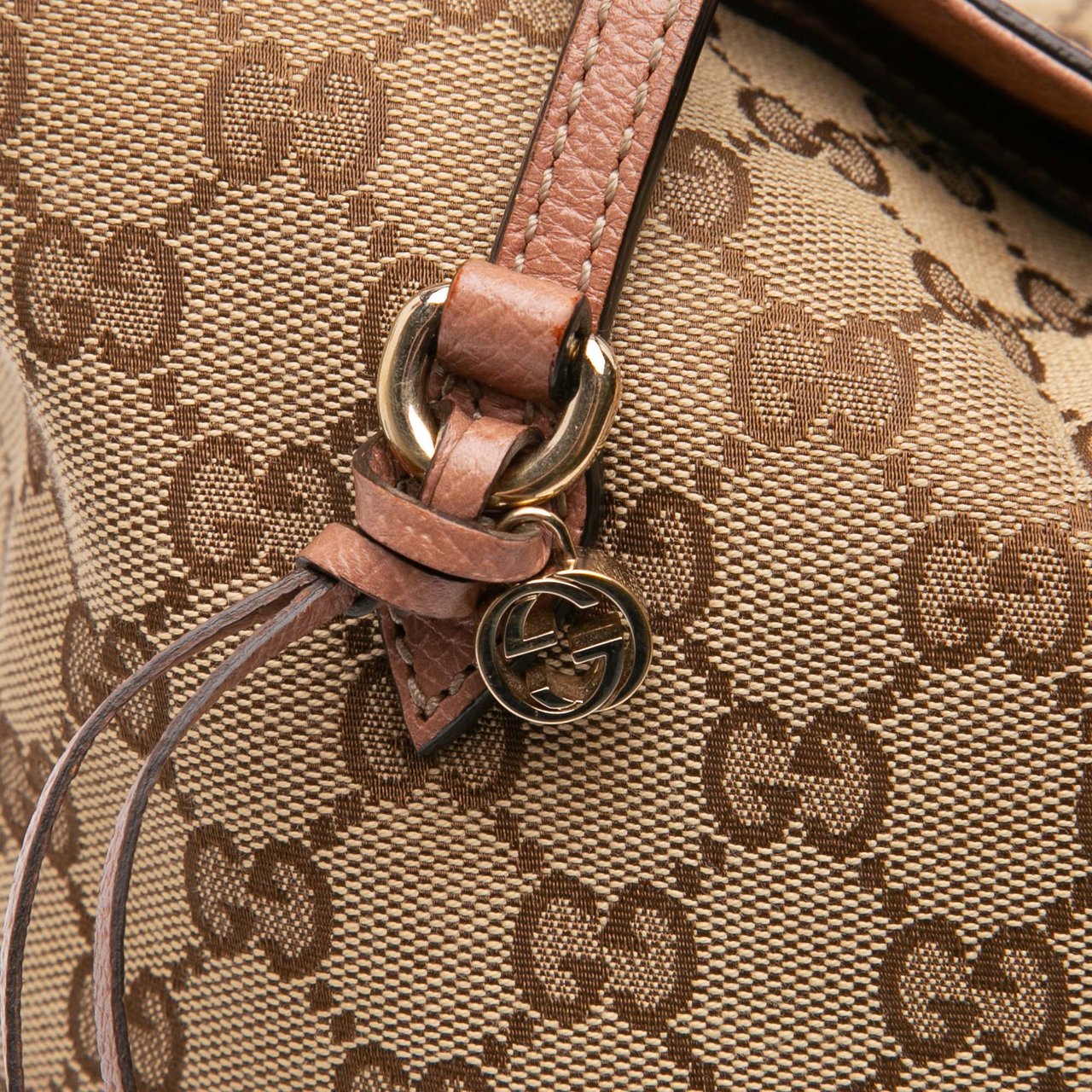 Gucci Medium GG Canvas Bree Satchel Bruin