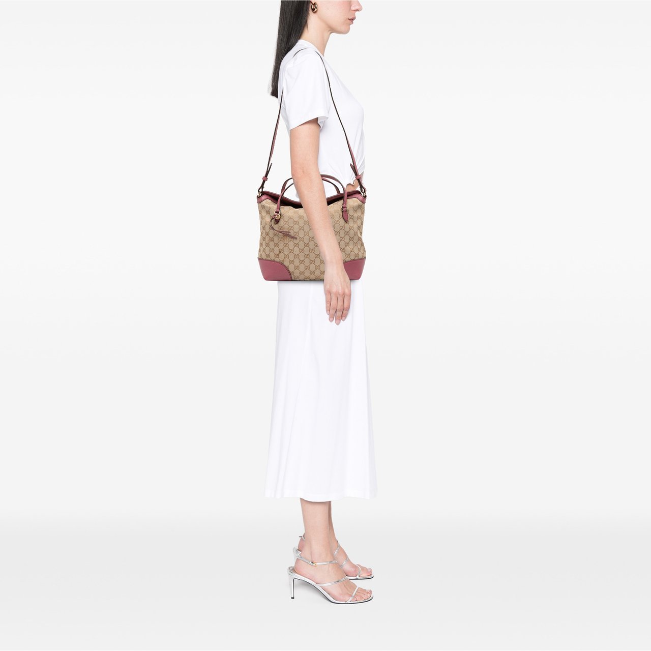 Gucci Medium GG Canvas Bree Satchel Bruin