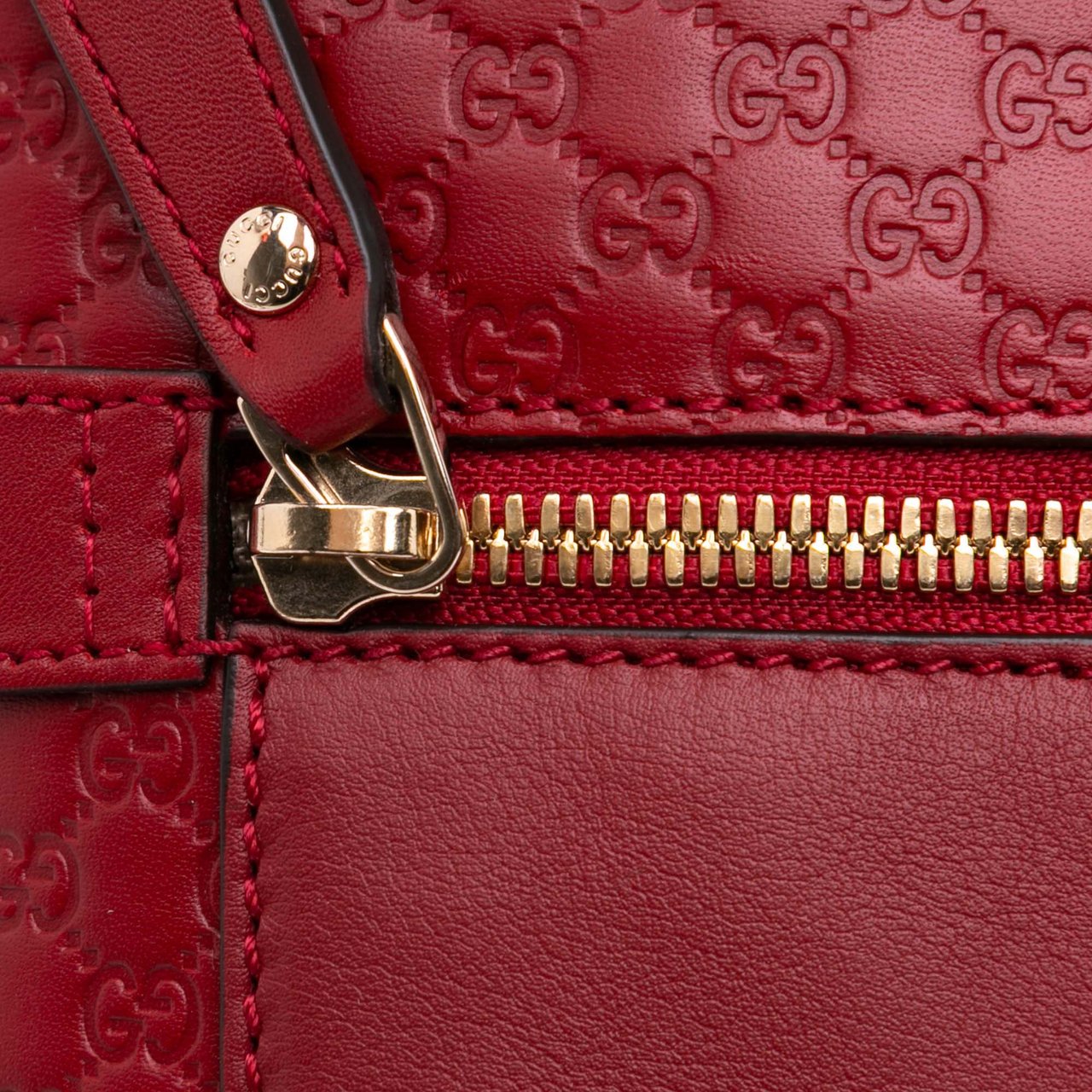 Gucci Large Soft Microguccissima Satchel Rood
