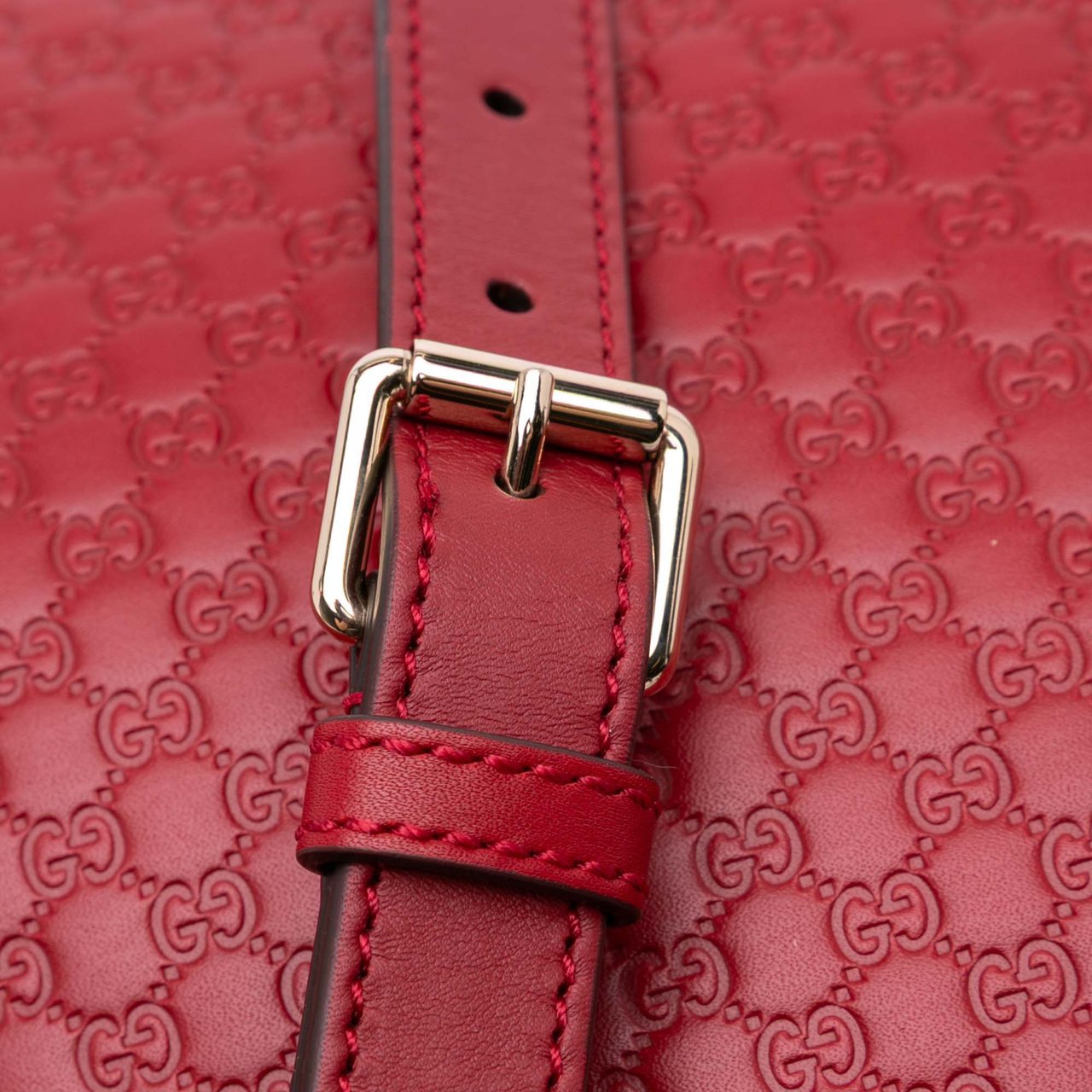 Gucci Large Soft Microguccissima Satchel Rood