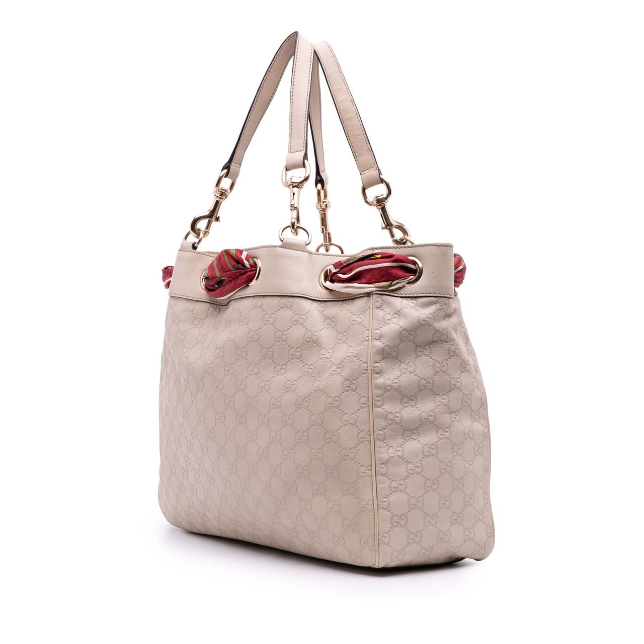 Gucci Large Guccissima Positano Scarf Tote Bruin