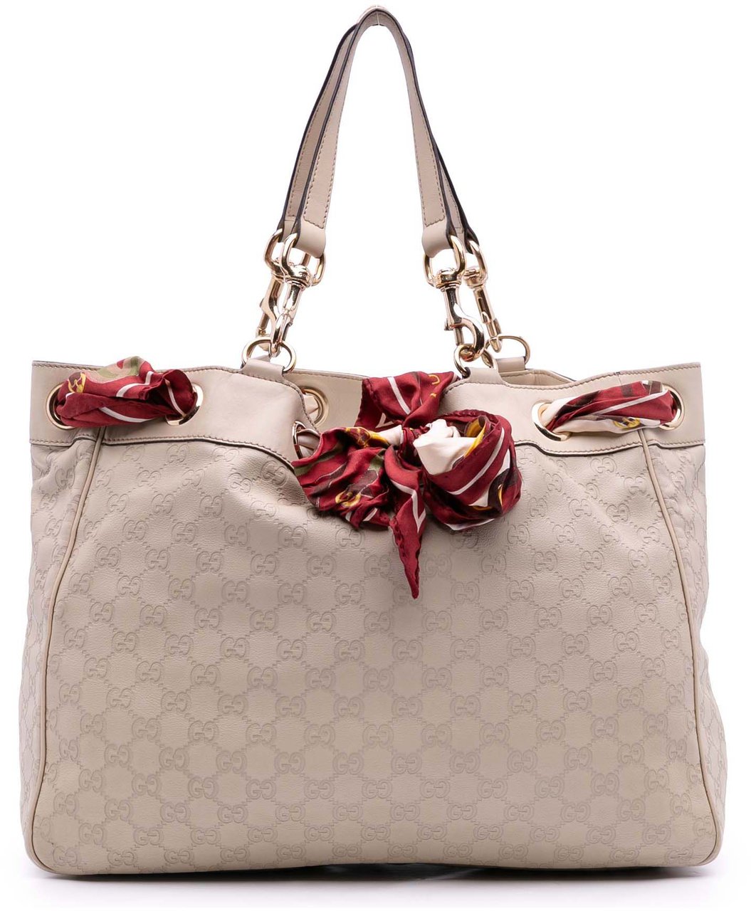 Gucci Large Guccissima Positano Scarf Tote Bruin