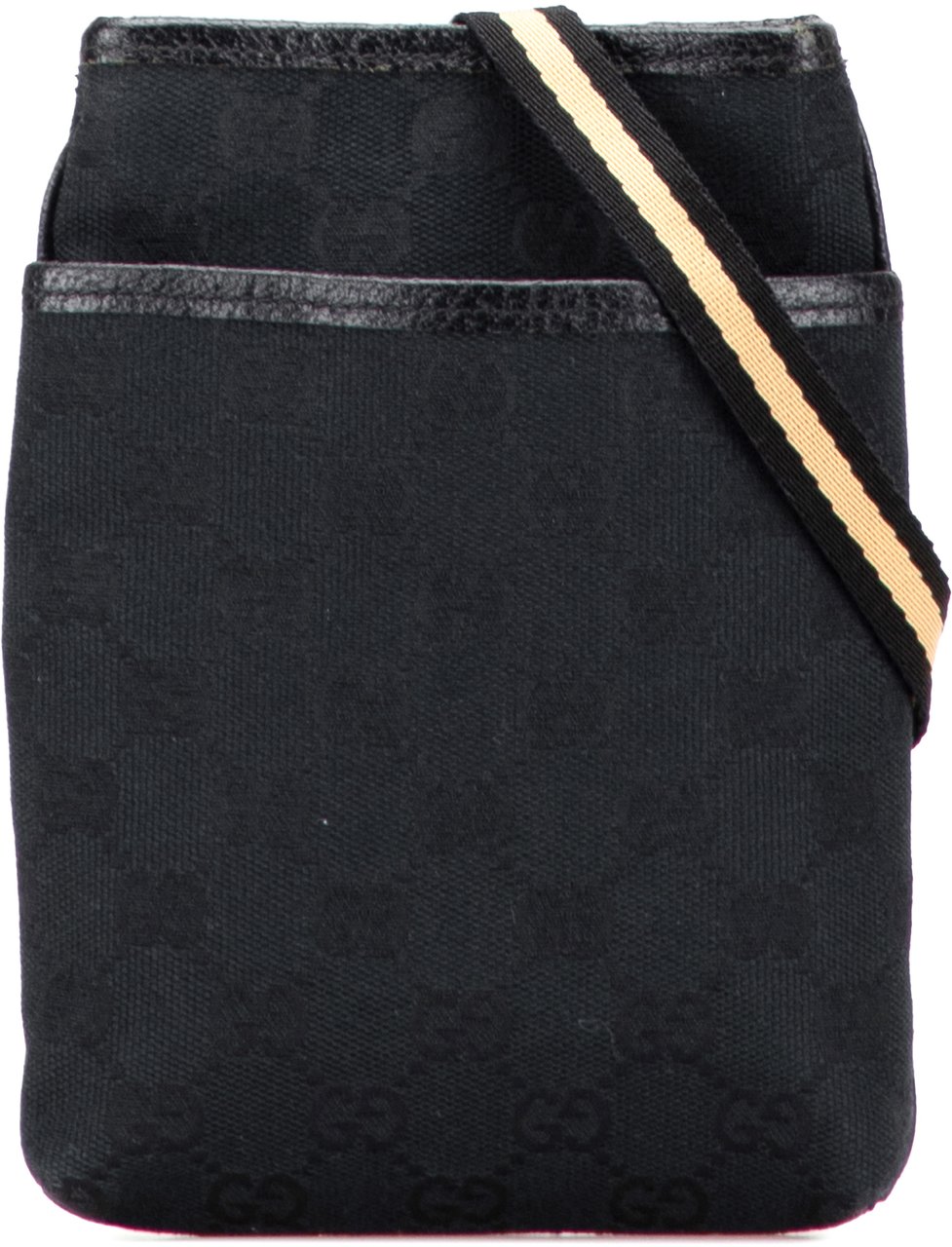 Gucci GG Canvas Web Crossbody Zwart