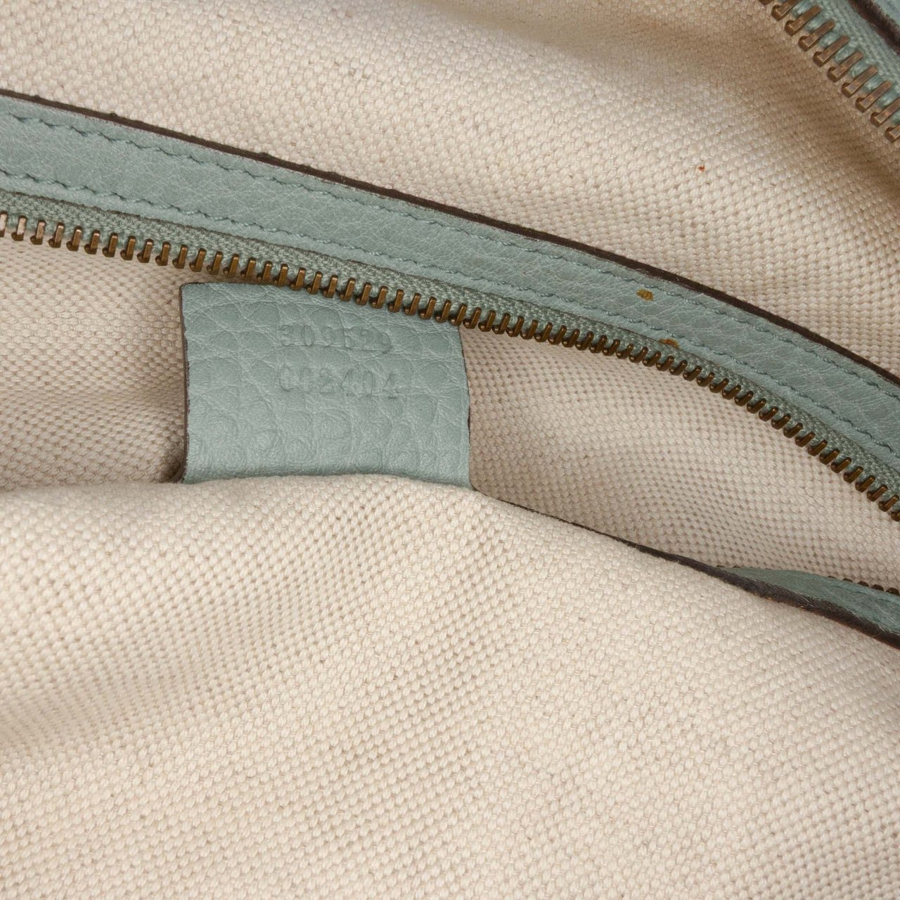Gucci Leather Twill Satchel Blauw