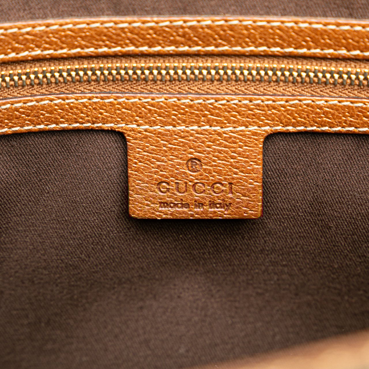 Gucci GG Canvas Nailhead Handbag Bruin