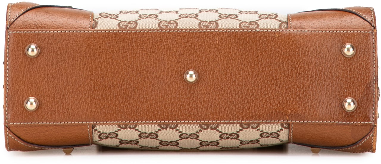 Gucci GG Canvas Nailhead Handbag Bruin