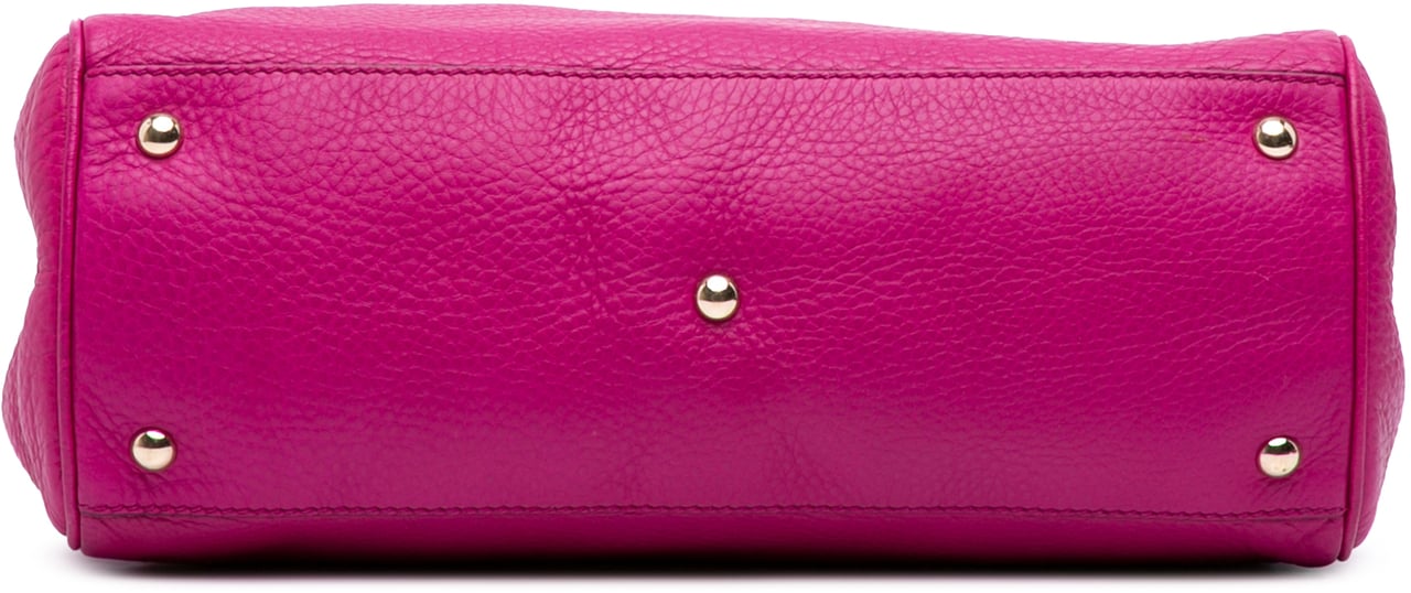 Gucci Medium Calfskin Bamboo Shopper Satchel Roze