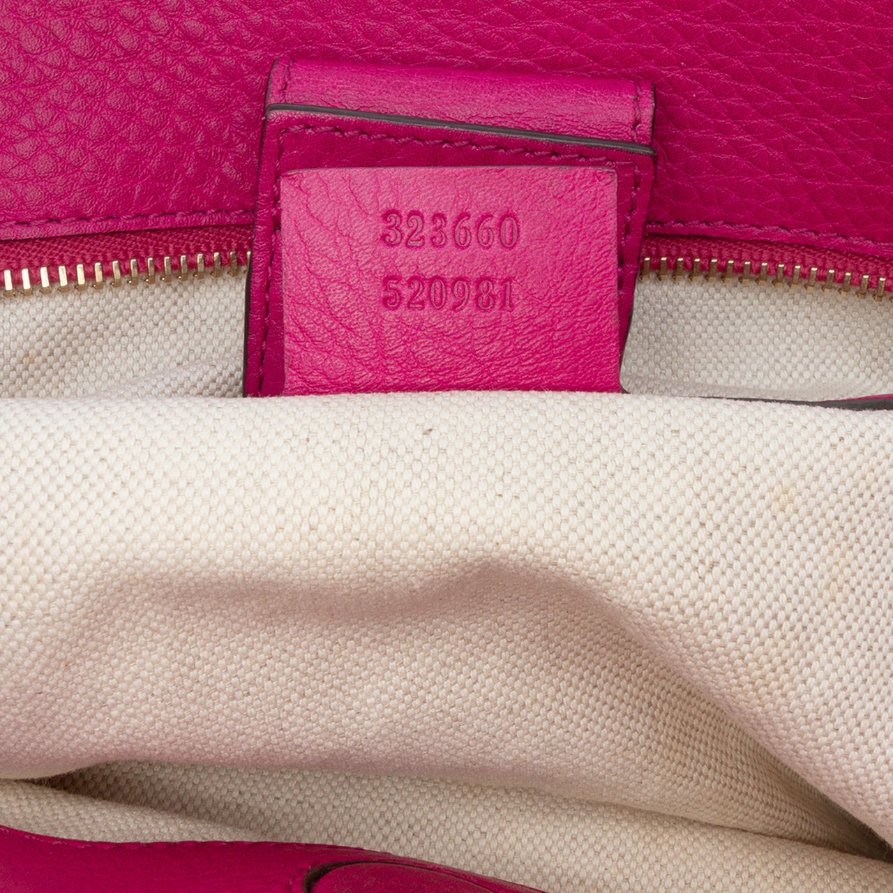 Gucci Medium Calfskin Bamboo Shopper Satchel Roze