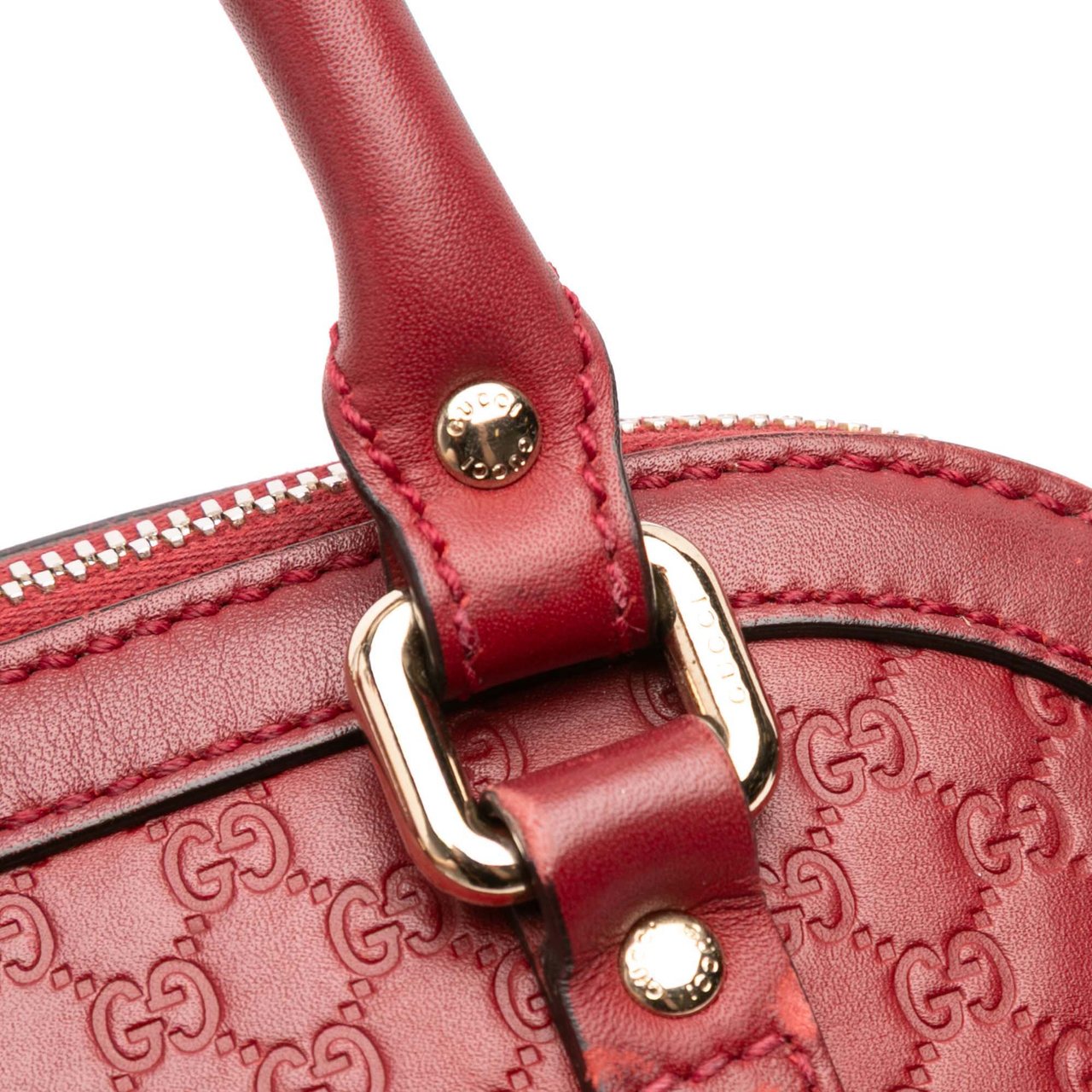 Gucci Mini Microguccissima Dome Satchel Rood