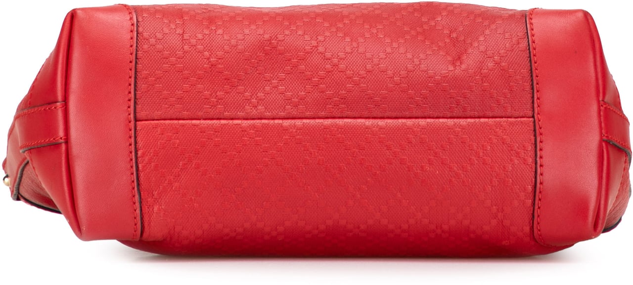 Gucci Small Diamante Leather Craft Tote Rood