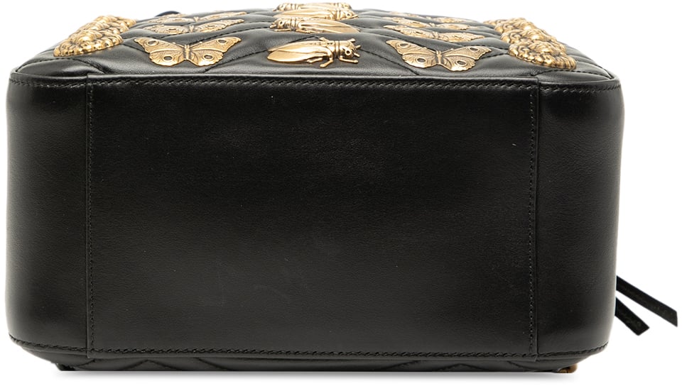 Gucci Small GG Marmont Matelasse Leather Animalier Backpack Zwart