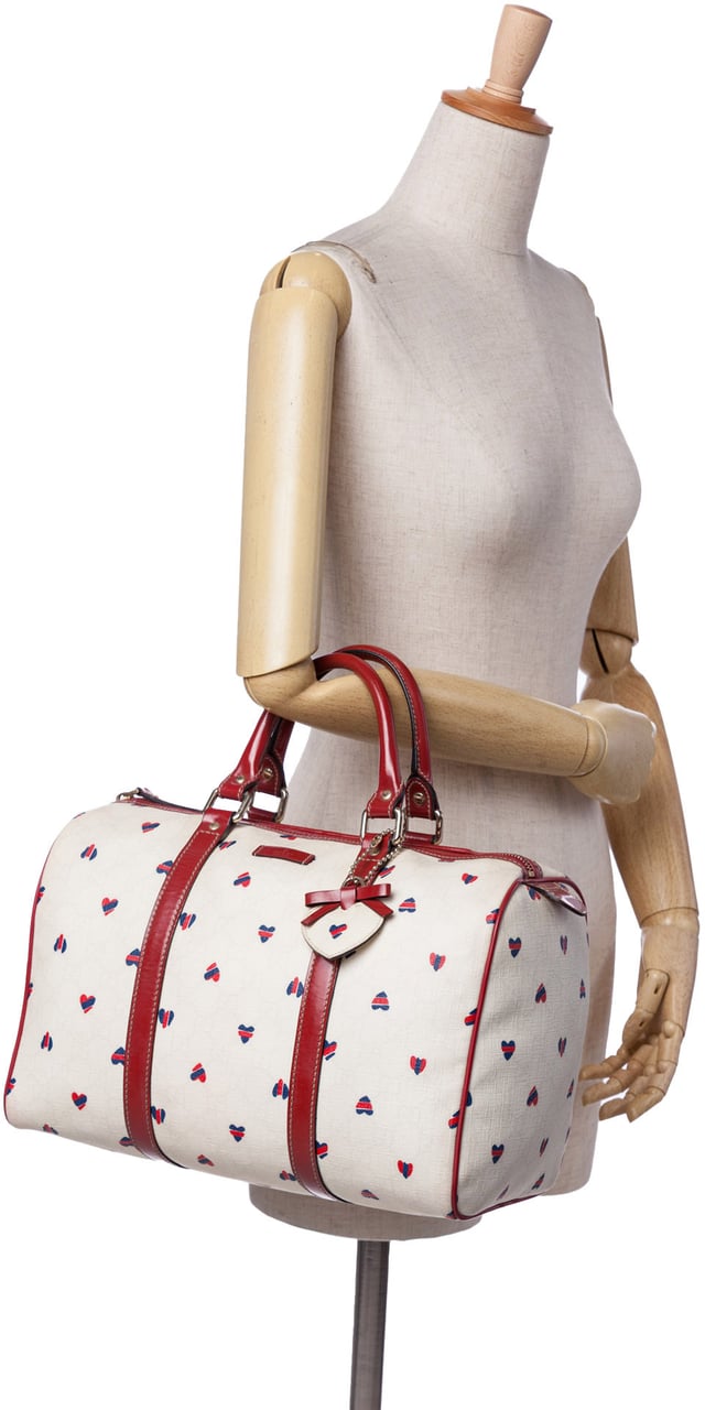 Gucci Medium GG Supreme Hearts Joy Boston Wit