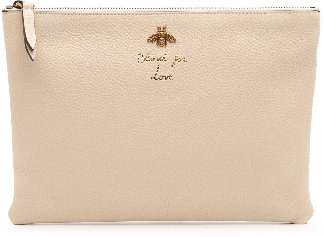 Gucci Leather Blind For Love Clutch Wit