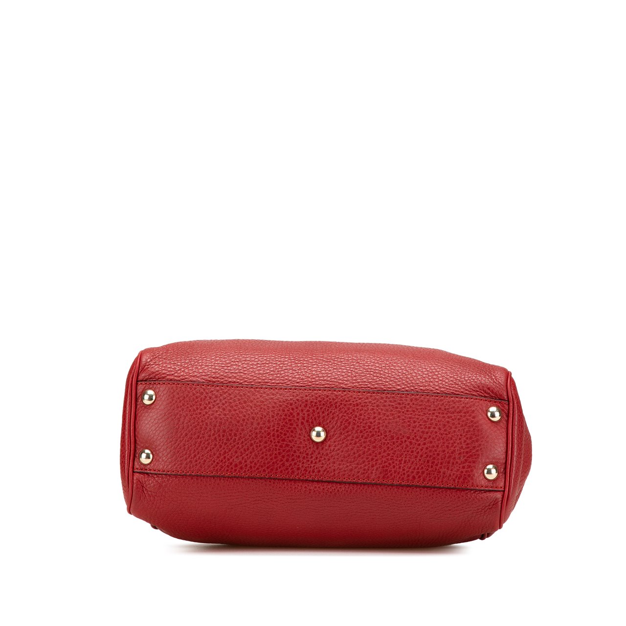 Gucci Small Calfskin Bamboo Shopper Satchel Rood