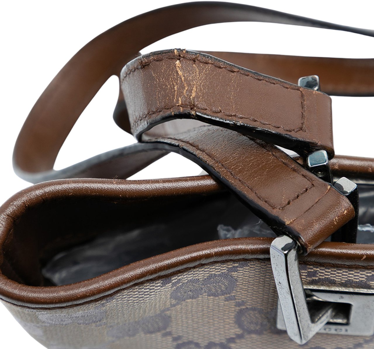 Gucci GG Canvas Shoulder Bag Paars