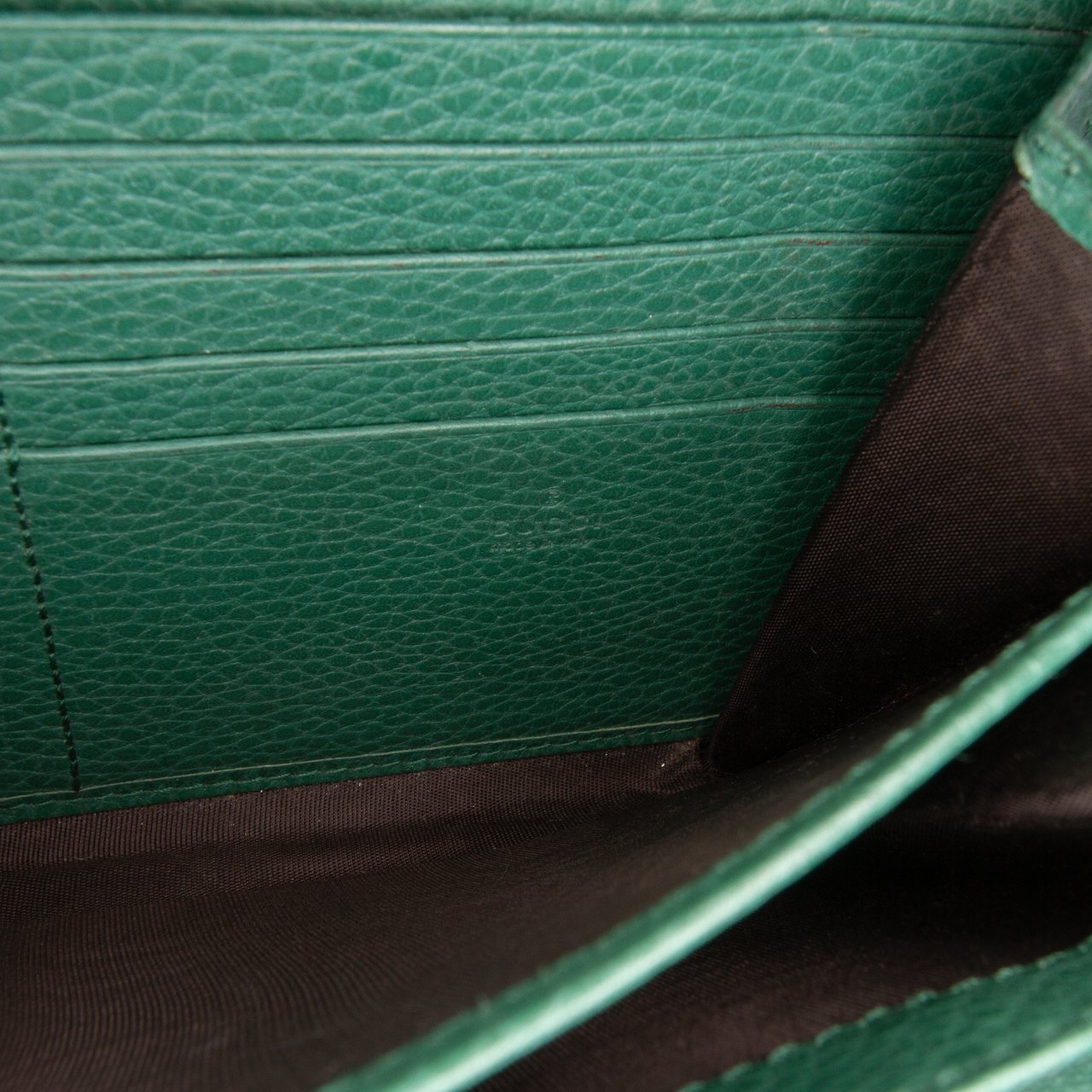 Gucci Leather Dionysus Wallet on Chain Groen