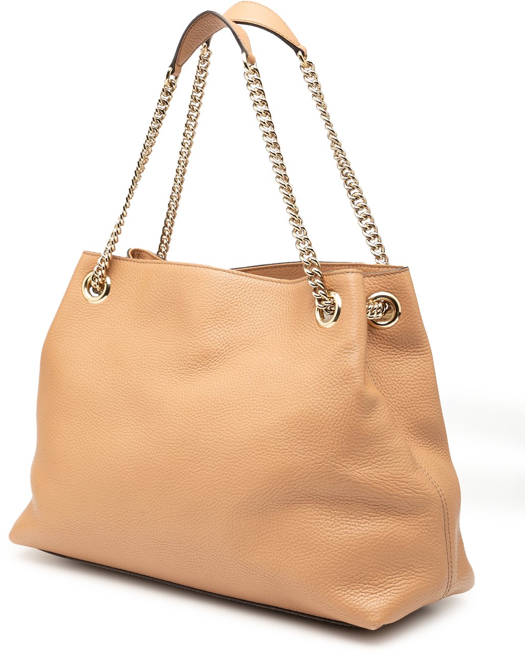 Gucci Medium Leather Soho Chain Tote Bruin