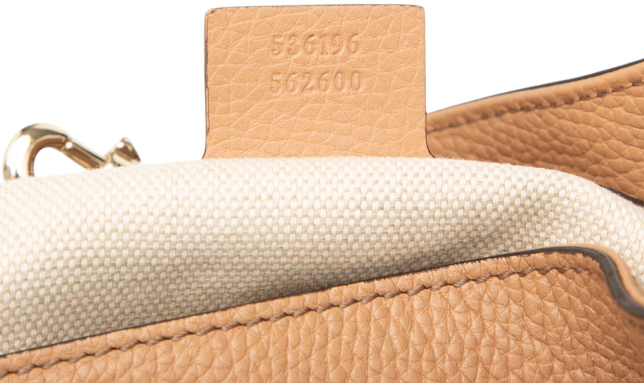 Gucci Medium Leather Soho Chain Tote Bruin