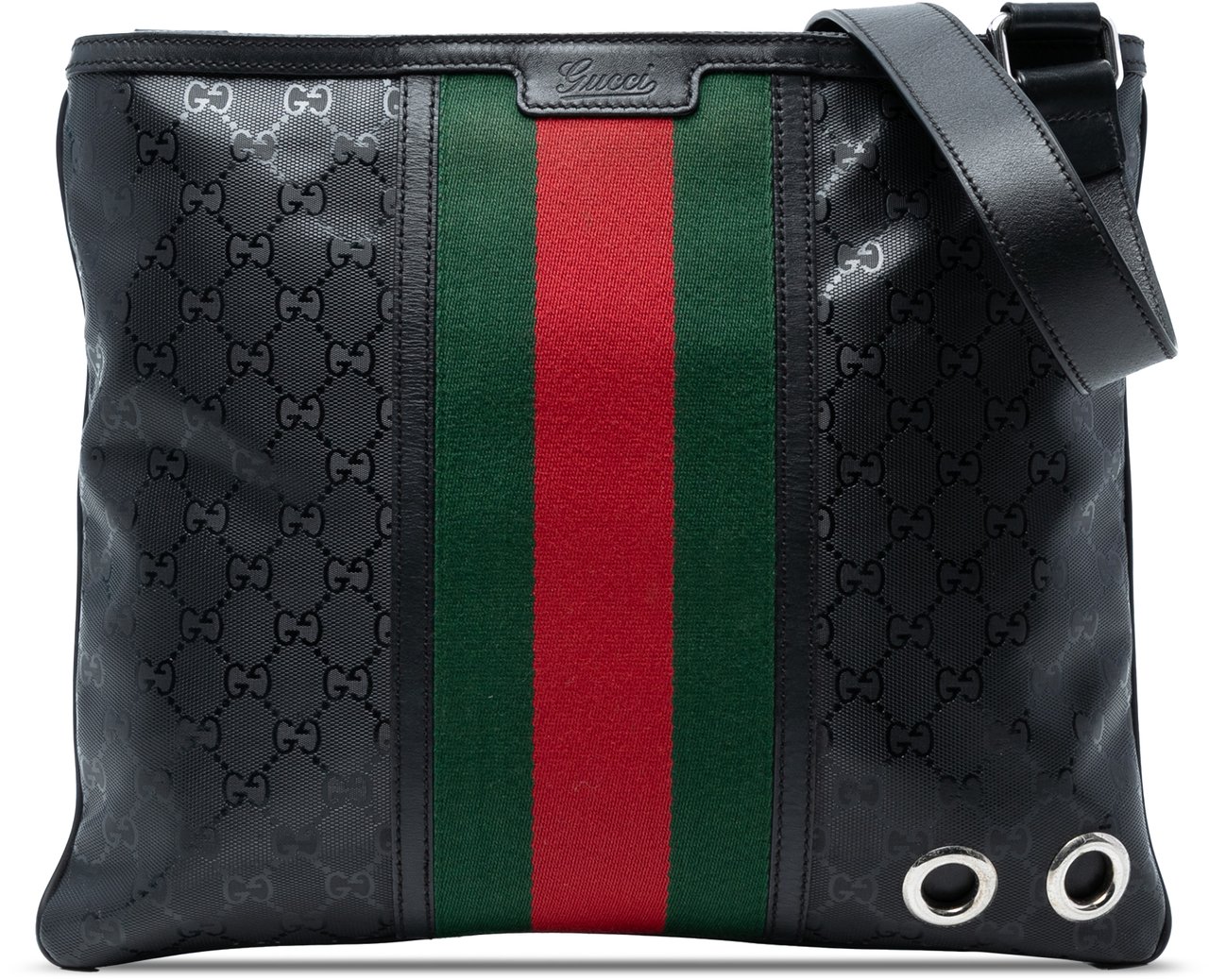 Gucci GG Imprime Web Crossbody Zwart
