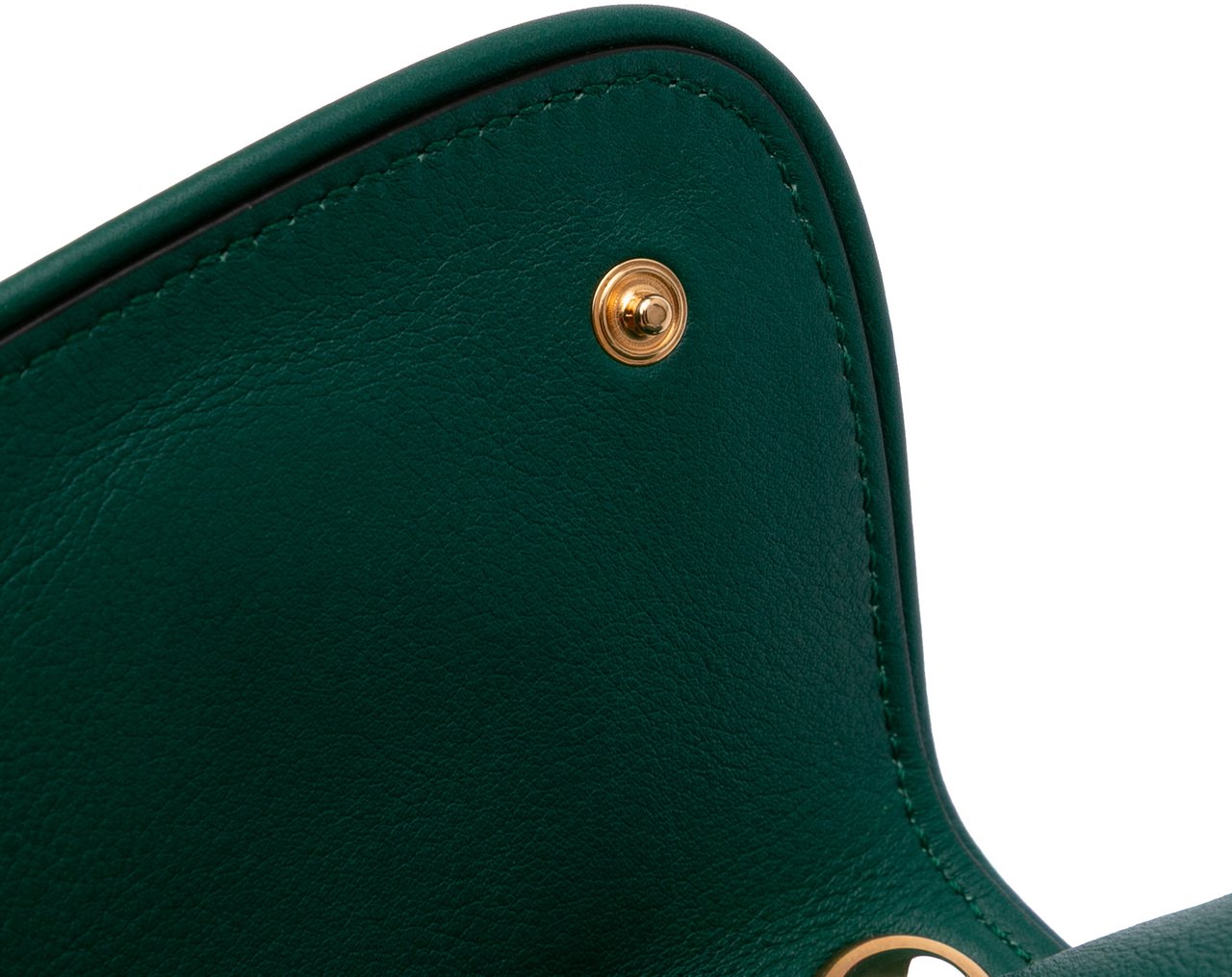 Gucci Textured Calfskin Blondie Card Case on Strap Groen
