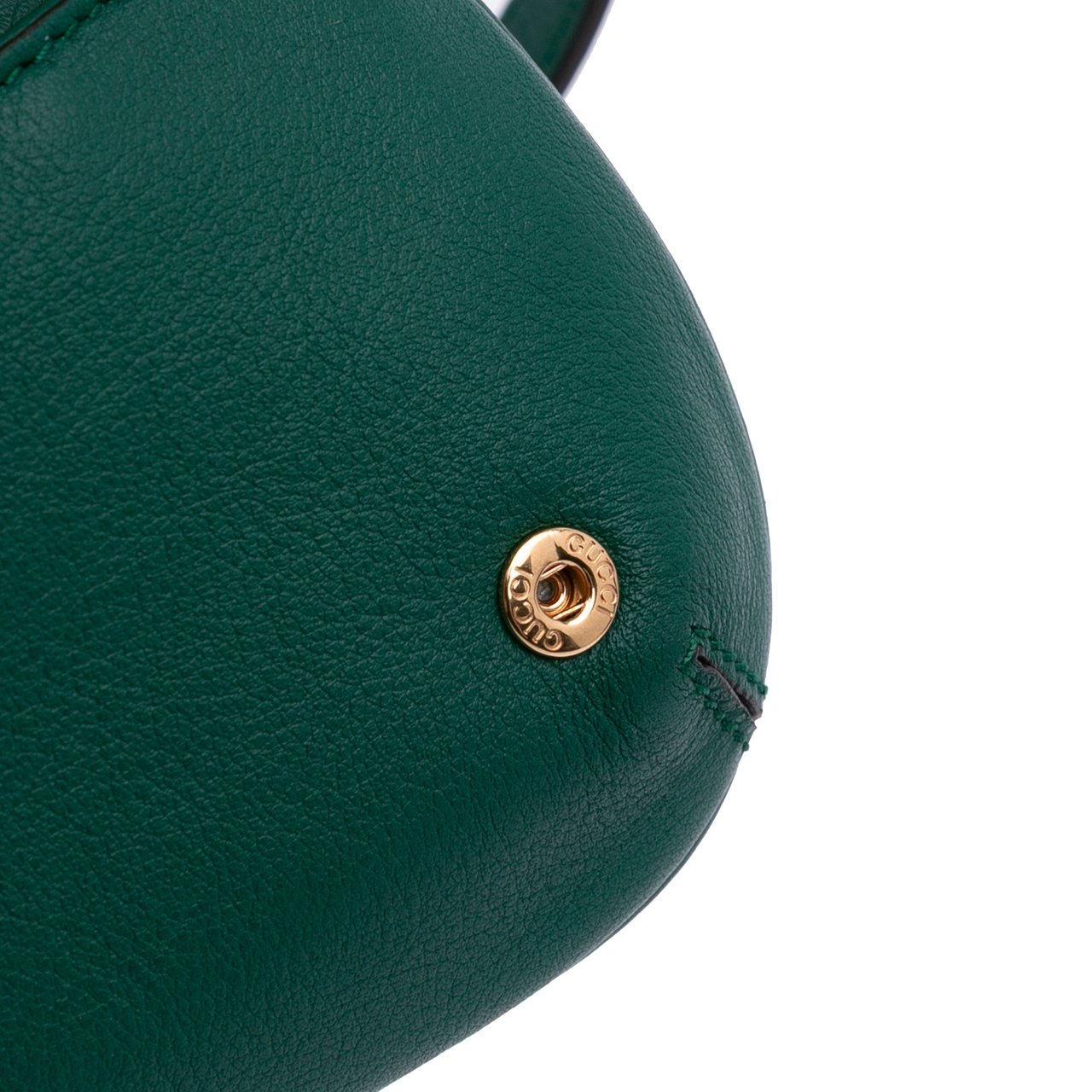 Gucci Textured Calfskin Blondie Card Case on Strap Groen