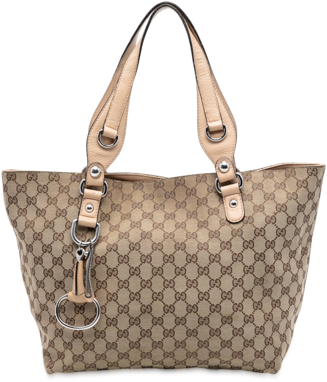 Gucci GG Canvas Icon Bit Tote Bruin