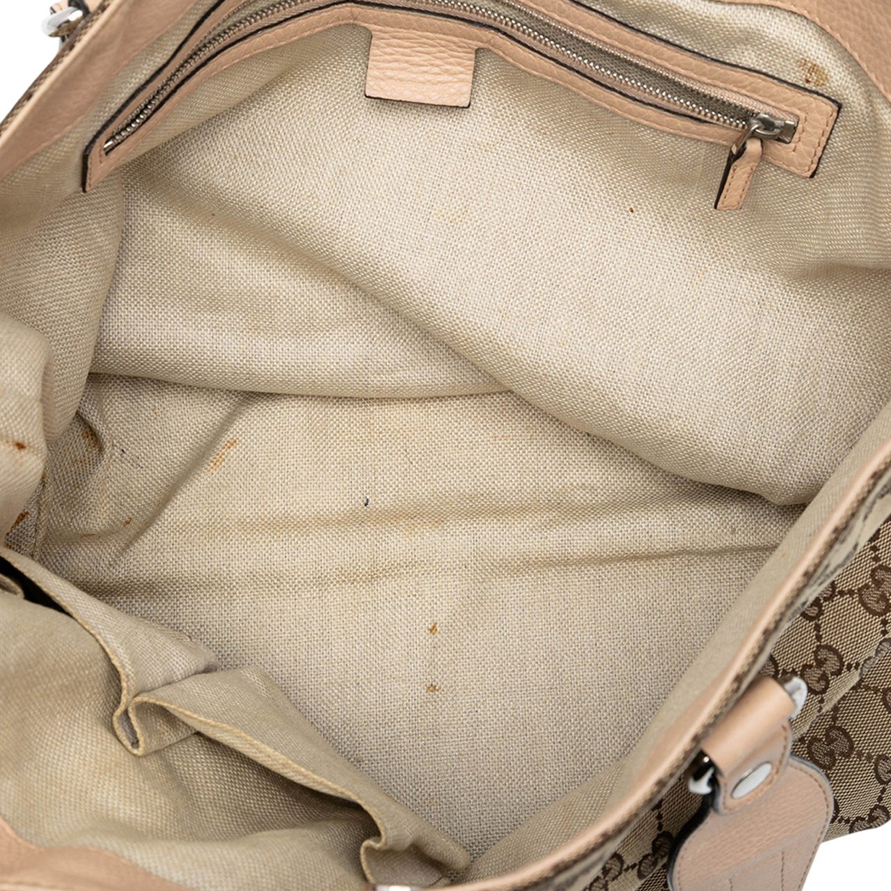 Gucci GG Canvas Icon Bit Tote Bruin