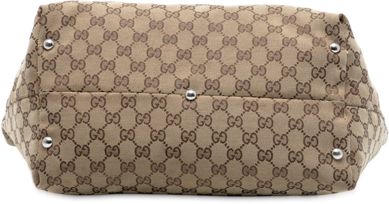 Gucci GG Canvas Icon Bit Tote Bruin