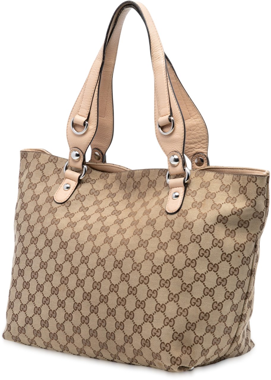 Gucci GG Canvas Icon Bit Tote Bruin