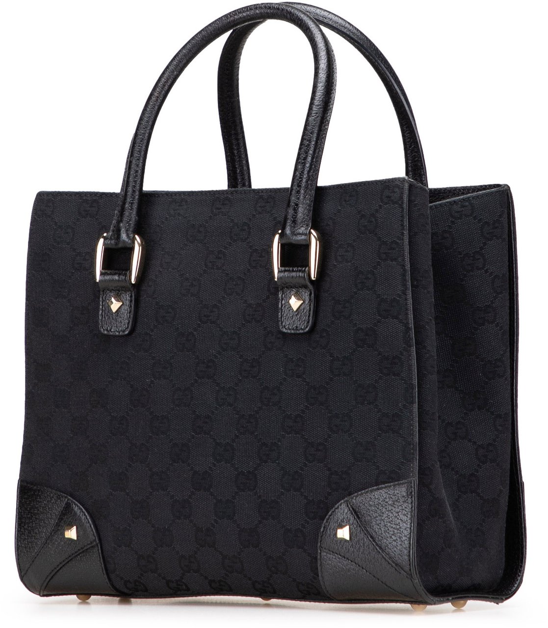 Gucci GG Canvas Nailhead Handbag Zwart