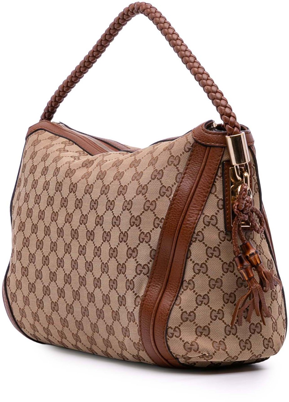 Gucci Medium GG Canvas Bella Shoulder Bag Bruin