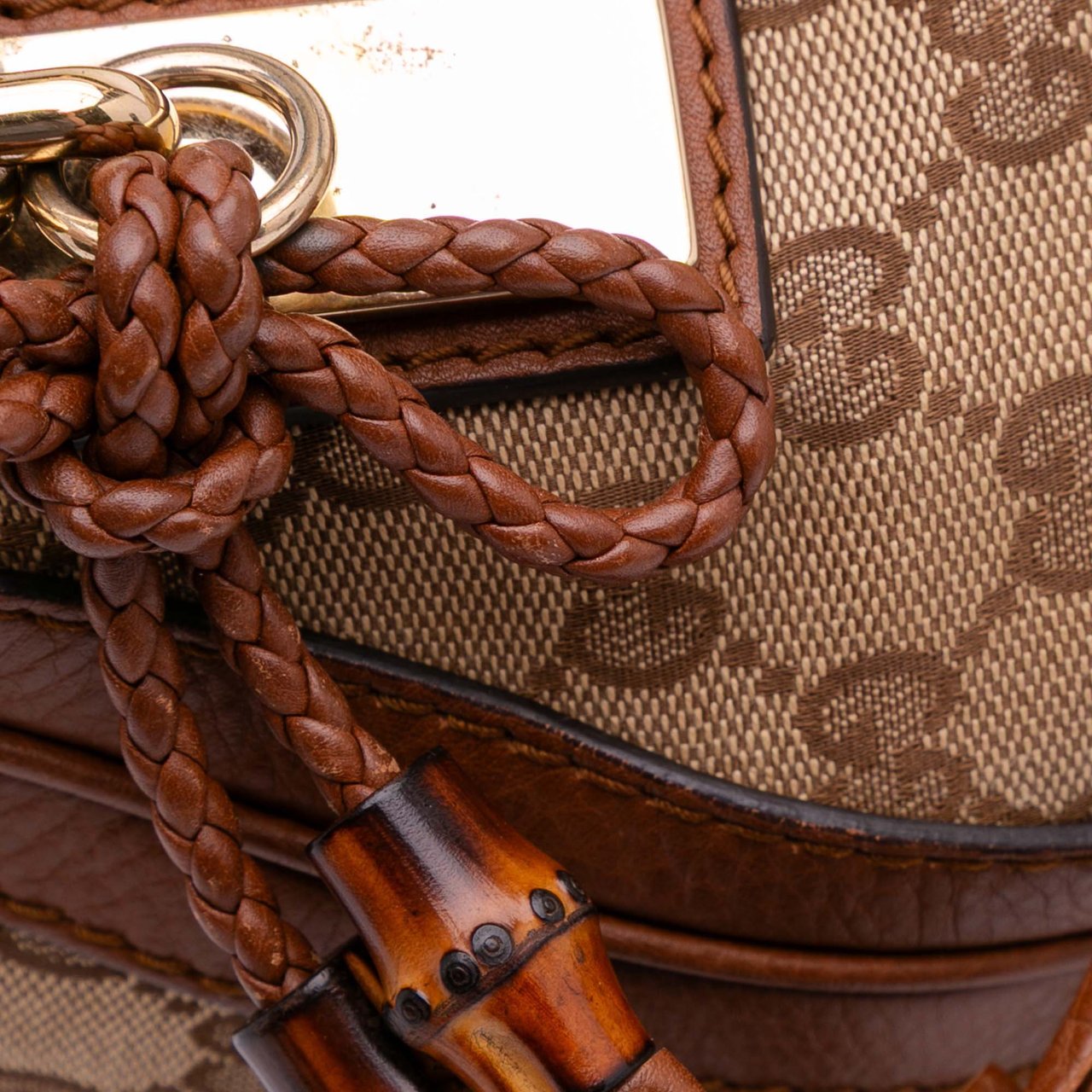 Gucci Medium GG Canvas Bella Shoulder Bag Bruin