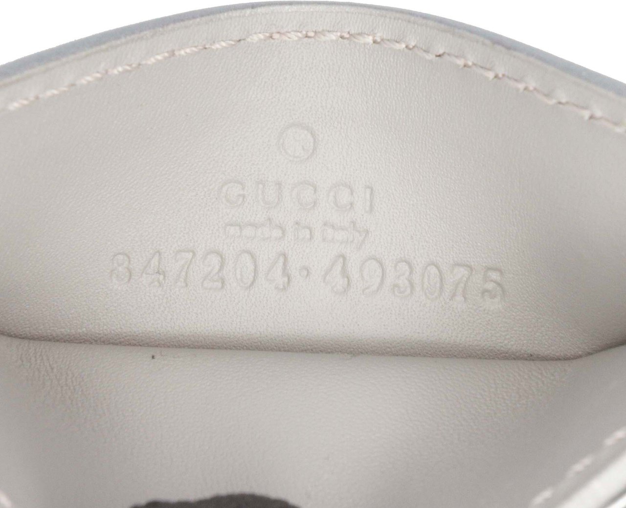 Gucci Patent Guccissima Card Holder Zilver