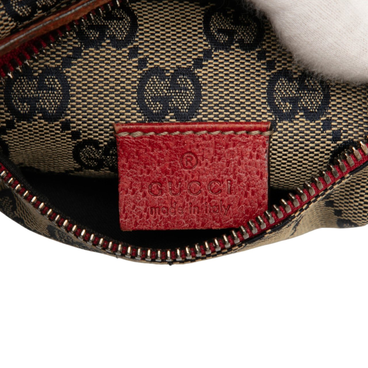 Gucci GG Canvas Web Double Pocket Belt Bag Bruin