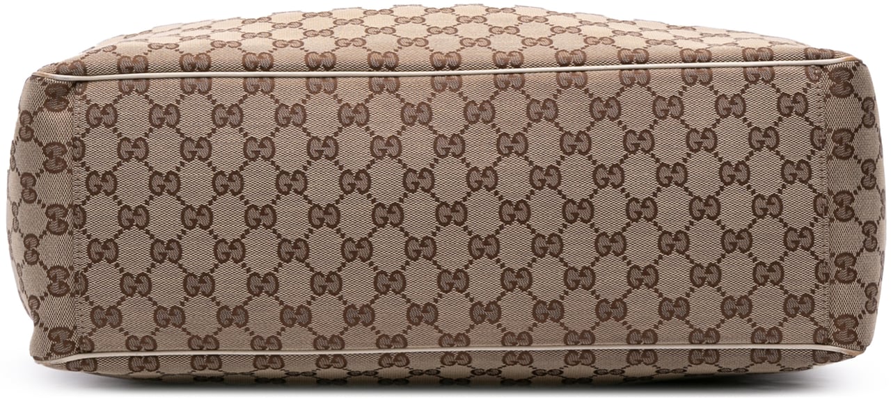 Gucci Large GG Canvas Positano Tote Bruin