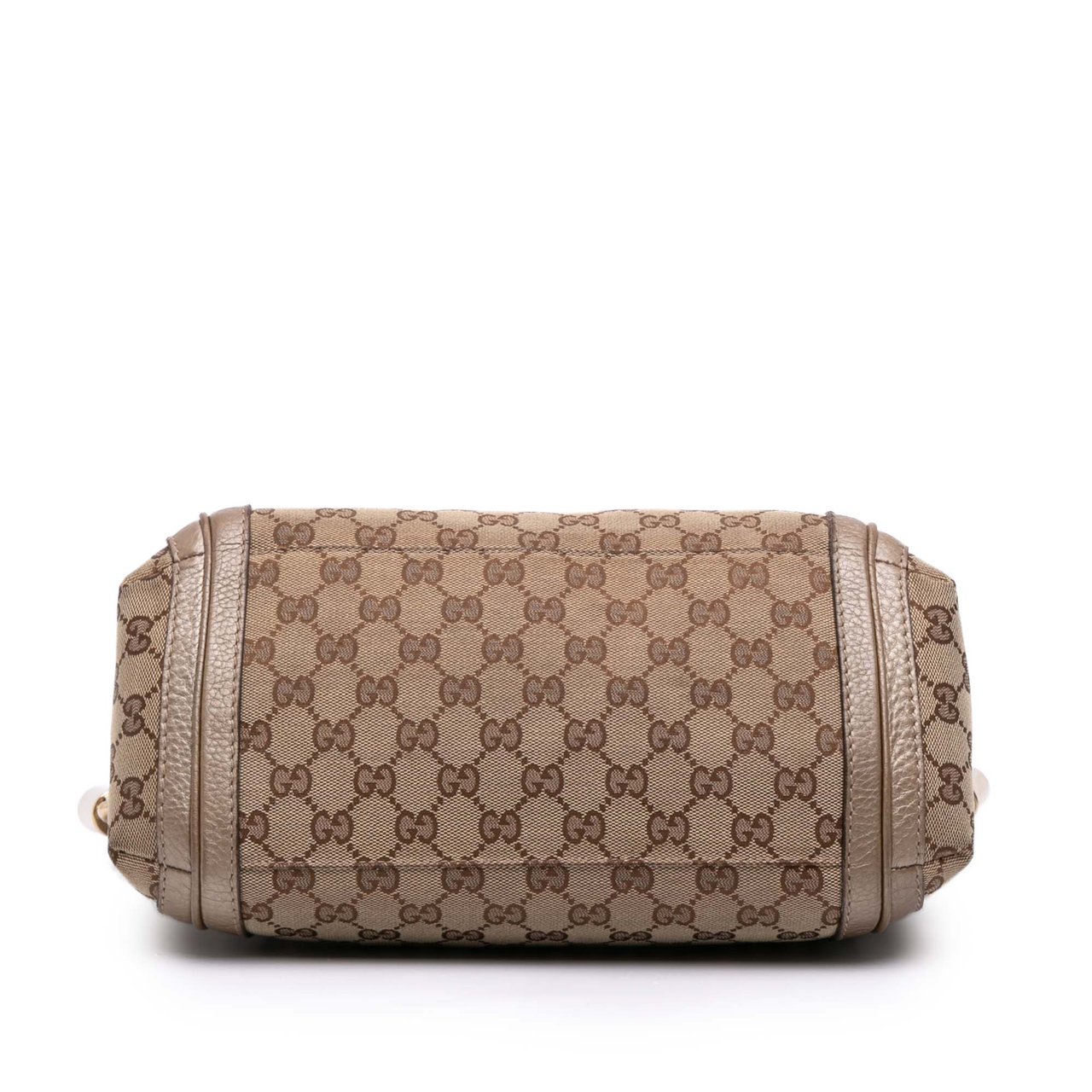 Gucci GG Canvas Bella Flap Satchel Bruin