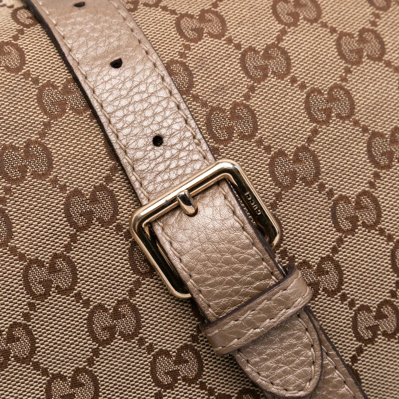 Gucci GG Canvas Bella Flap Satchel Bruin
