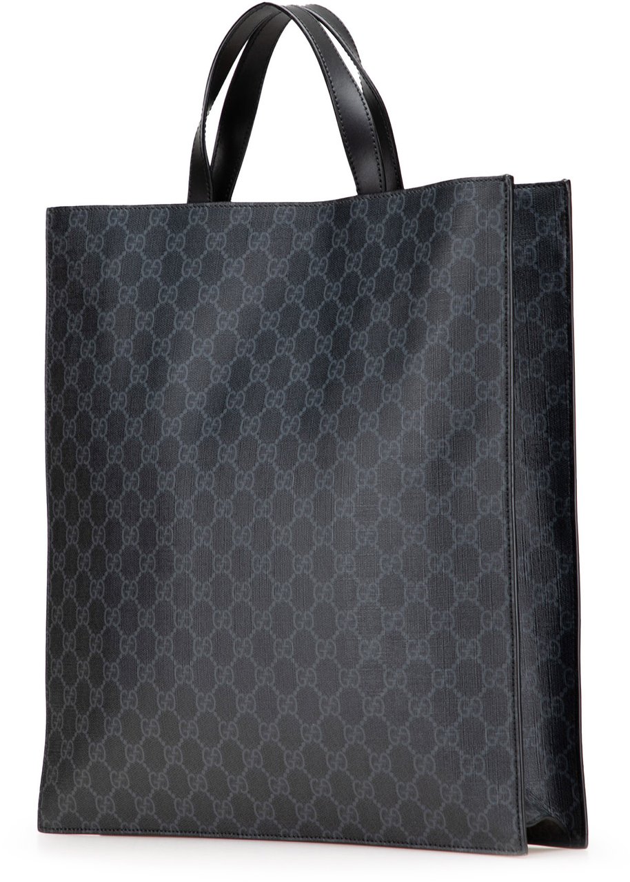Gucci GG Supreme Convertible Soft Tote Zwart